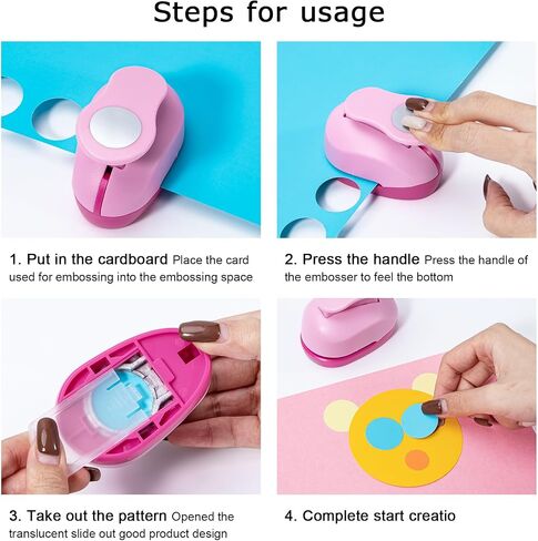 Katfort 1 Inch Circle Punch, Circle Hole Punch 2pcs, Circle Punches for Paper Crafts, Cardstock, Brand Label, Gift Wrapping, Greeting Cards and Scrapbooks, Blue in Kuwait