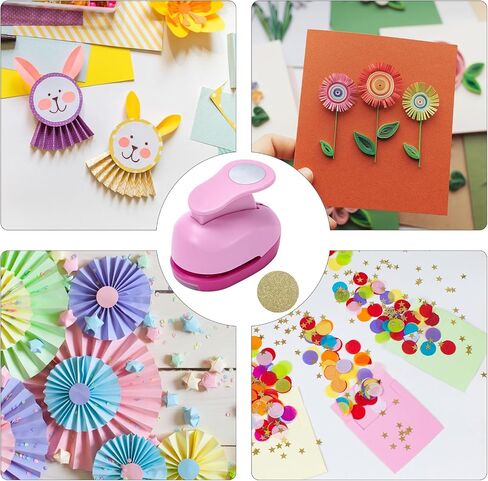 Katfort 1 Inch Circle Punch, Circle Hole Punch 2pcs, Circle Punches for Paper Crafts, Cardstock, Brand Label, Gift Wrapping, Greeting Cards and Scrapbooks, Blue in Kuwait