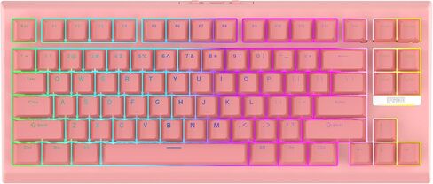 Epomaker G84 80 ٪ RGB لوحة مفاتيح ميكانيكية للألعاب ، 2.4 جيجا هرتز/Type-C/BT اللوحة اللاسلكية ، QMK/عبر برنامج NKRO قابل للبرمجة ، قابلة للتبديل ، مع تألق من خلال مفاتيح PBT للاعبين (أبيض ، مفتاح JADE الكريمي) in Saudi Arabia
