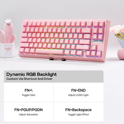 Epomaker G84 80 ٪ RGB لوحة مفاتيح ميكانيكية للألعاب ، 2.4 جيجا هرتز/Type-C/BT اللوحة اللاسلكية ، QMK/عبر برنامج NKRO قابل للبرمجة ، قابلة للتبديل ، مع تألق من خلال مفاتيح PBT للاعبين (أبيض ، مفتاح JADE الكريمي) in Saudi Arabia