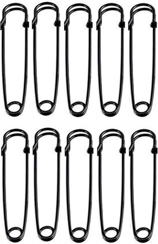 20قطعة، دبابيس أمان عملاقة سوداء عالية التحمل، 20 قطعة، 4 بوصة، للبطاطين والتنانير والتنورات والقماش المنسوج والحرف اليدوية, اسود 2.5inch in Kuwait