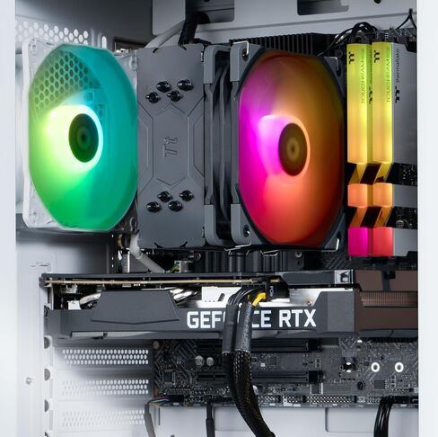Thermaltake LCGS Quartz i1460 Gaming Desktop (Intel Core™ i5-14400F, ToughRam DDR4 3600Mhz 16GB RGB Memory, NVIDIA GeForce® RTX 5060, 1TB NVMe M.2, WiFi, Windows 11) S2QT-B760-560-LCS in Kuwait