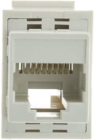 CableWholesale Cat5e Keystone Inline Coupler, RJ45 Female to Female Connector, White in Saudi Arabia