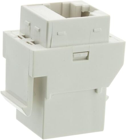 CableWholesale Cat5e Keystone Inline Coupler, RJ45 Female to Female Connector, White in Saudi Arabia
