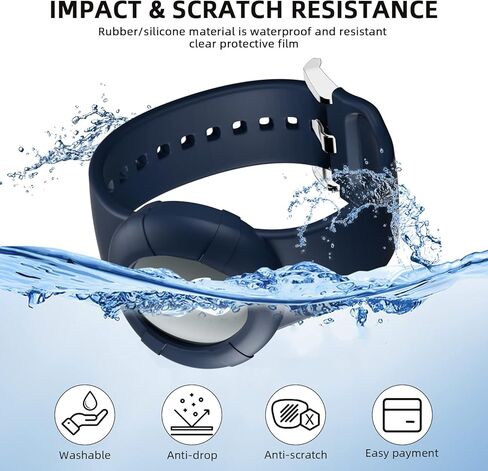 4 Pack Princess Cruise Medallion Holder ، معصم السيليكون الناعم لميدالية المحيط كرنفال ، أحجامان (S و L) في حزمة واحدة (Black & Midnight Blue (L)+Blue & White (S)) in Kuwait