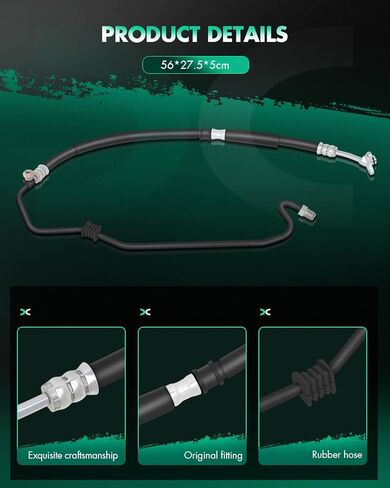 SCITOO 53713SDCA02 Power Steering Pressure Line Hose Compatible for 2003-2007 for Honda Accord, 2004-2008 for Acura TSX in Saudi Arabia