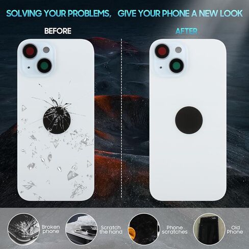 AGCUT for iPhone 15 Back Glass Replacement for iPhone 15 Rear Back Glass Waterproof and Camera Lens+Professional Repair Tool Kit (Green) in Saudi Arabia