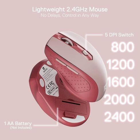 Redragon BS135 Wireless Keyboard and Mouse Combo, 75% 78 Keys 2.4Ghz Wireless Low-Profile Mechanical Keyboard w/Rechargeable Battery, Single Blue Blacklight, 2400 DPI Ergonomic Mouse (Lollipop Blue) in Kuwait