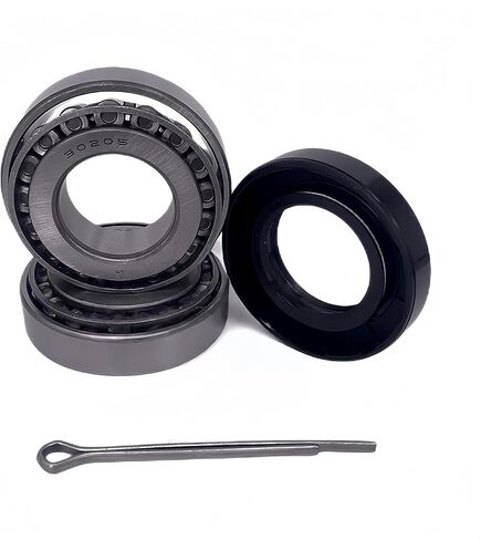 2 Set Fits 25mm Axles Trailer Wheel Hub Kit, 30205 Bearings, TC30x52x10mm Seal, OD 52mm Dust Cover and Cotter Pin.… in Kuwait