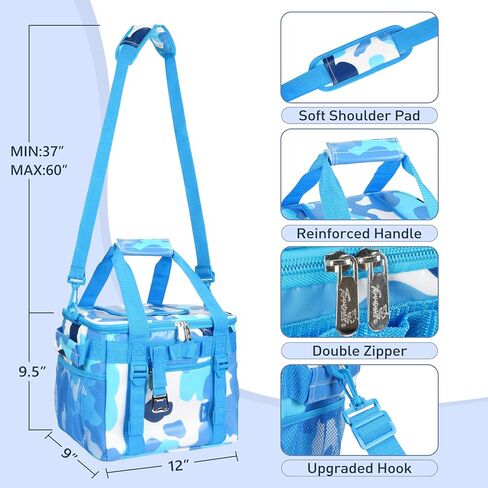 Tirrinia Soft Cooler Bag 24 Cans, Insulated Leakproof Portable Cooler with Lightweight & Adjustable Strap - Small Beach Cooler for Camping, Travel, Car, Picnic, Lunch Cooler Box in Saudi Arabia