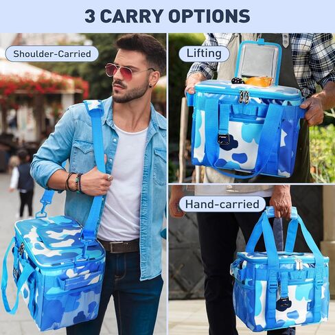 Tirrinia Soft Cooler Bag 24 Cans, Insulated Leakproof Portable Cooler with Lightweight & Adjustable Strap - Small Beach Cooler for Camping, Travel, Car, Picnic, Lunch Cooler Box in Saudi Arabia