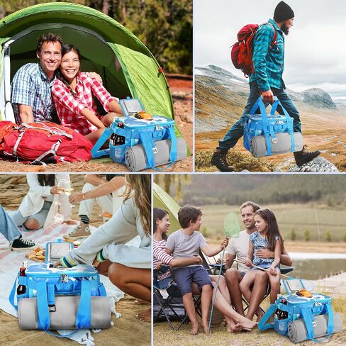 Tirrinia Soft Cooler Bag 24 Cans, Insulated Leakproof Portable Cooler with Lightweight & Adjustable Strap - Small Beach Cooler for Camping, Travel, Car, Picnic, Lunch Cooler Box in Saudi Arabia