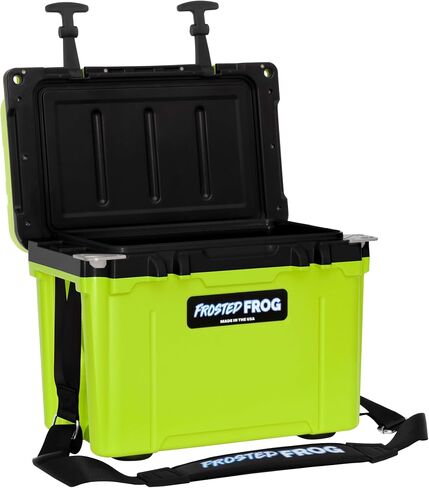 Made in USA Frosted Frog Hyper-Light 14 Quart Hard Cooler Insulated Portable Ice Chest Box for Beach, Beverages, Camping, Fishing, Boat, Barbecue, 30% Lighter Than Rotomolded Coolers in Kuwait