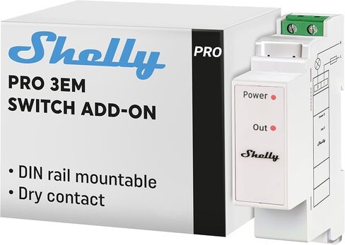 Shelly Pro 3EM (120A) | WiFi & Bluetooth 3-Phase Smart Energy Meter | 2-Way Consumption | Home Automation | Compatible with Alexa & Google Home | iOS Android App | No Hub Required | Solar Panels in Saudi Arabia
