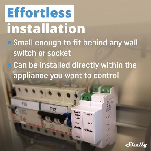 Shelly Pro 3EM (120A) | WiFi & Bluetooth 3-Phase Smart Energy Meter | 2-Way Consumption | Home Automation | Compatible with Alexa & Google Home | iOS Android App | No Hub Required | Solar Panels in Saudi Arabia