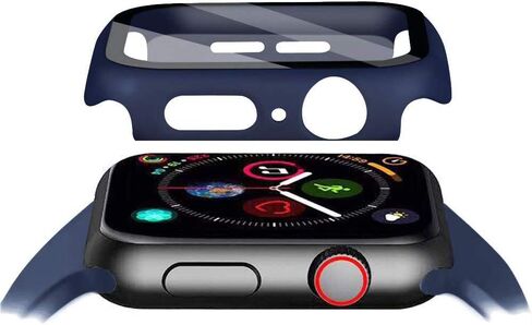 [2 حزمة متوافقة مع Apple Watch 3 2 1 Series IWatch 9H CASP CASS CASE COMPLE COMPLEST COVERT CORPERT WIRELESS شحنة خفيفة من الخدش مقاوم (الأزرق ، 38 مم) in Kuwait