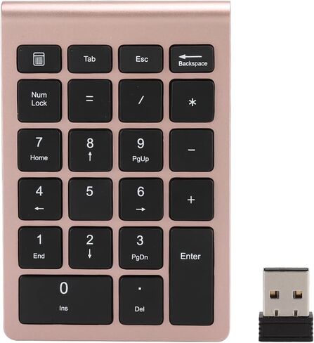 لوحة رقم للكمبيوتر المحمول ، RF304 22 مفاتيح لوحة مفاتيح لوحة مفاتيح لوحة مفاتيح لوحة مفاتيح لوحة مفاتيح USB المحمولة مع جهاز استقبال (أسود فضية) in Kuwait