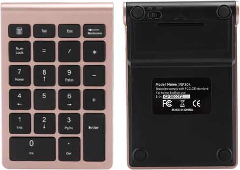 لوحة رقم للكمبيوتر المحمول ، RF304 22 مفاتيح لوحة مفاتيح لوحة مفاتيح لوحة مفاتيح لوحة مفاتيح لوحة مفاتيح USB المحمولة مع جهاز استقبال (أسود فضية) in Kuwait