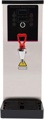 موزع المياه الساخنة التجارية ، غلايات المياه الكهربائية ، موزع المياه المغلي 10L مع وظيفة التوقيت ، بطانة الفولاذ المقاوم للصدأ وشاشة LCD للفندق الحلوى لمقاهي الشاي (الأسود) in Kuwait