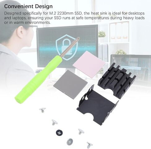 وسادة حرارية لتسخينات SSD على سطح السفينة SSD ، تبديد الحرارة الممتاز SSD DESTINCH THERMAL PAD ، فريدة من نوعها M.2 2230 ، للكمبيوتر in Kuwait