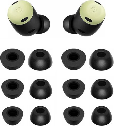 أطراف أذن متوافقة مع سماعات أذن Pixel Buds Pro، 6 أزواج بأحجام صغيرة/متوسطة/كبيرة من السيليكون الناعم أطراف أذن بديلة متوافقة مع Pixel Buds Pro، أسود in Saudi Arabia