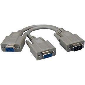 8in One HD15 Male to Two HD15 Female VGA Splitter Cable