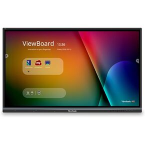ViewSonic IFP7550 75 Inch ViewBoard 4K Interactive Flat Panel Display with 40-Point Touch, Integrated Microphone and HDMI, VGA, RJ45