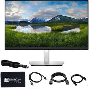 Dell P2225H 22" 16:9 IPS Computer Monitor Screen with DisplayPort and USB 3.0 Upstream Cables with Power Cord + USB 3.0 Upstream Cable + Display Port Cable + HDMI Cable + Microfiber Cloth