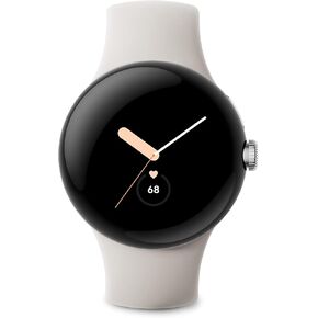 Google Pixel Watch 41mm Smartwatch with WiFi, GPS, BT and Heart Rate Monitor in Bulk Packaging (Polished Silver) (Renewed)