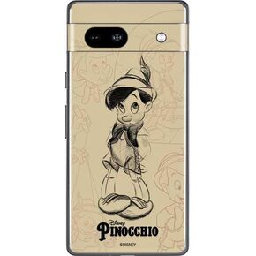 Skinit Decal Phone Skin Compatible with Google Pixel 7a - Officially Licensed Disney Pinocchio Sketches Portrait Design