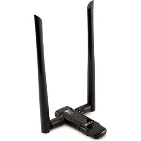 Alfa Long-Range Dual-Band AC1200 Wireless USB 3.0 Wi-Fi Adapter w/2x 5dBi External Antennas - 2.4GHz 300Mbps / 5Ghz 867Mbps - 802.11ac & A, B, G, N