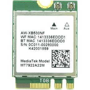 Mt7922 Wireless Card Aw~Xb530Nf Bt5.2 Tri-Band 2.4G 6G 2400Mb Ngff-M2 Wireless Adapter WF 6E Module