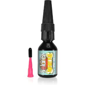 SOLAREZ Ultra Thin Bone-Dry Plus Clear UV Cure Fly Tie Resin (.5oz) w/Ultra Fine Applicator Tip (Included) - High Gloss, Low Odor, Extreme Rapid Cure, Great for Bodys, Eyes, Knots - Made in The USA!