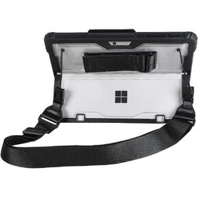Clear Case for Surface Pro 8 13 inch with Pen Holder, Heavy Duty Shockproof Military-Grade Rugged Case for Surface Pro8 with Kickstand and Hand/Shoulder Strap
