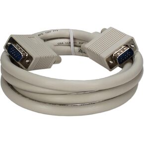 QVS 10ft Premium VGA HD15 Male to Male Tri-Shield Cable