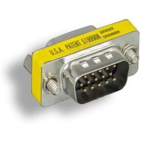 Kentek Mini HD15 15 PIN ذكر إلى ذكر M/M VGA SVGA منفذ فيديو MINI محول تغيير مقرنة
