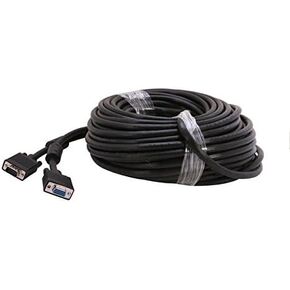 AYA 100Ft. (100 Feet) SVGA Male to Female Monitor Extension Cable 28AWG with Dual Ferrites