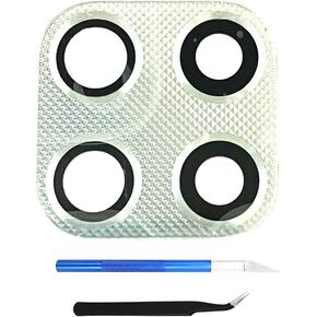 1x Back Rear Camera Lens Glass Replacement Parts for Motorola Moto One 5G ACE XT2113 with pre Installed Adhesive and 2 Repair Tool (Black)
