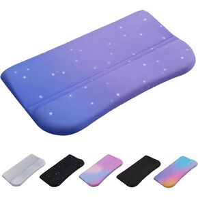 Computer Keyboard Stand with Wrist Rest for Desktop，Ergonomic Memory Foam Keyboard Riser for Desk，Holder with Wrist Support & 13.3°/7° Tilt Angles (Purple Star)
