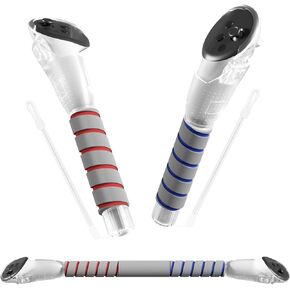 2 in 1 Long Arms & Handle Attachments Compatible with Oculus Quest 3/3S Hand Controllers, VR Gorilla Tag Long Arms/Stick Extension Grips for Meta Quest 3/3S Accessories for Beat Saber Golf Club Game