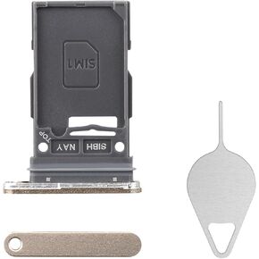 Sim Card Tray Replacement for Samsung Galaxy S24 Ultra (Single SIM Version) Titanium Yellow Card Tray Slot Holder Bracket Adapter with Needle Ejector for S24 Ultra SM-S928U SM-S928U1