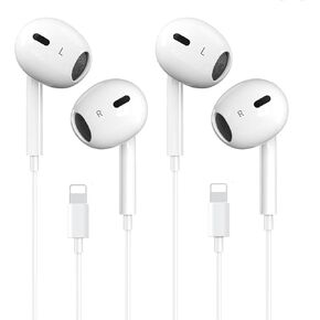 2-Pack Wired Earbuds Headphones, for iPhone Wired Earphones (Built-in Microphone & Volume Control) Noise Canceling Isolating Headphones for iPhone 14/13/12/11/SE/X/XR/XS/8/7.
