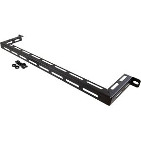 NavePoint 19" Horizontal Mount Lacing Bar 4 Inch Depth, 5-Pack, Steel Cable Management Bar for 19" Racks and Network Cabinets