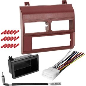 CACHÉ KIT244 Bundle with Car Stereo Installation Kit for Chevy Vehicles Listed Below – in Dash Mounting Kit, Harness, Antenna, and Pocket for Single Din Radio Receivers (5 Item)