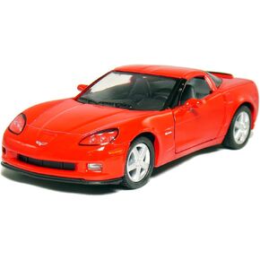 KiNSMART 2007 Corvette Z06 5inch 1:36 Scale 5 Inch Die Cast Metal Model American Muscle Toy Car. Pullback Action Orange