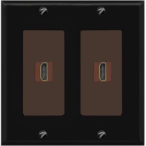 RiteAV HDMI Wall Plate 2 Port - 2 Gang [Ivory/Ivory]