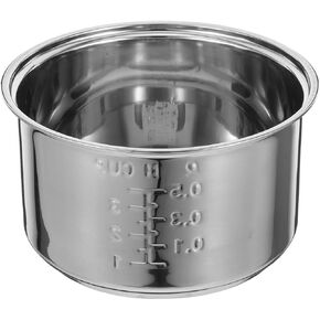 DECHOUS 1.6L Stainless Steel Rice Cooker Inner Pot Replacement, Rice Inner Pot Replacement Compatible with Most Electric Cookers, Ideal for Boiling, Steaming, and Porridge Cooking