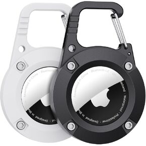 لحزمة Airtag Holder 2 ، علبة مفاتيح Airtag Airtag متينة للغاية مع Carabiner ، حامل الجوية المضاد للماء للأمتعة ، المفاتيح ، حقيبة الظهر ، السيارات ، الحقائب ، الأطفال (الأسود والبرتقالي)