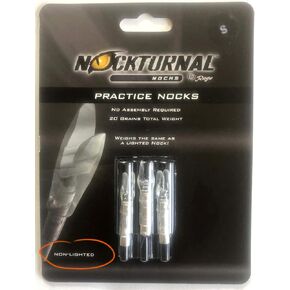 Nocturnal Non Lighted Practice Nocks Size S Fits Inside Diameter of .244 (3 Nocks in Pack)