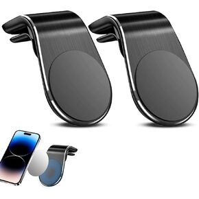 Mobile Phone Navigation Magnetic Bracket, L Type 360° Rotatable Car Phone Mount, Magnetic Navigation Bracket for Any Smartphone 2pcs(Black)